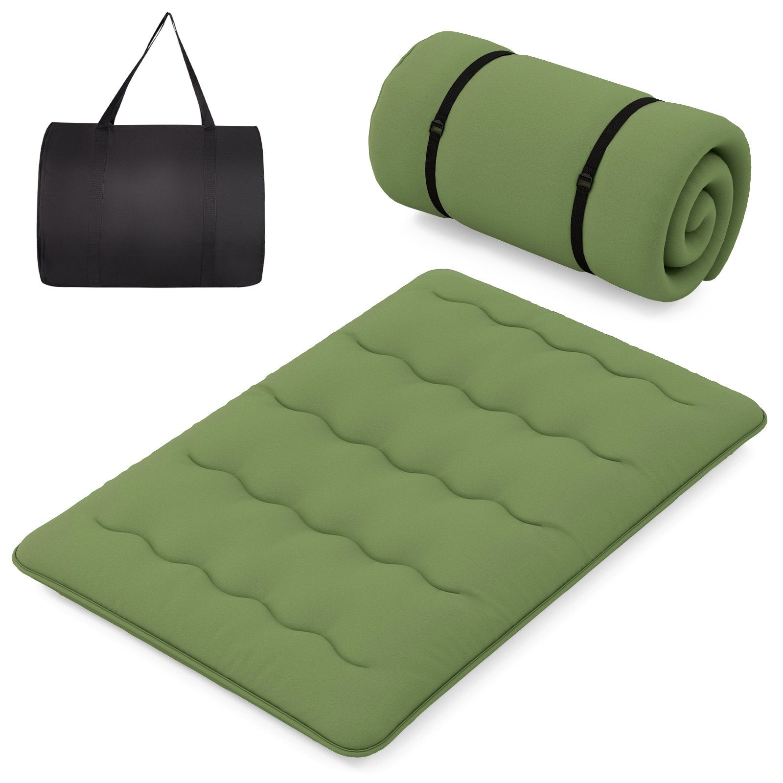 Floor Mattress with Washable Cover and Carry Bag-Full Size, Green Mattresses   at Gallery Canada