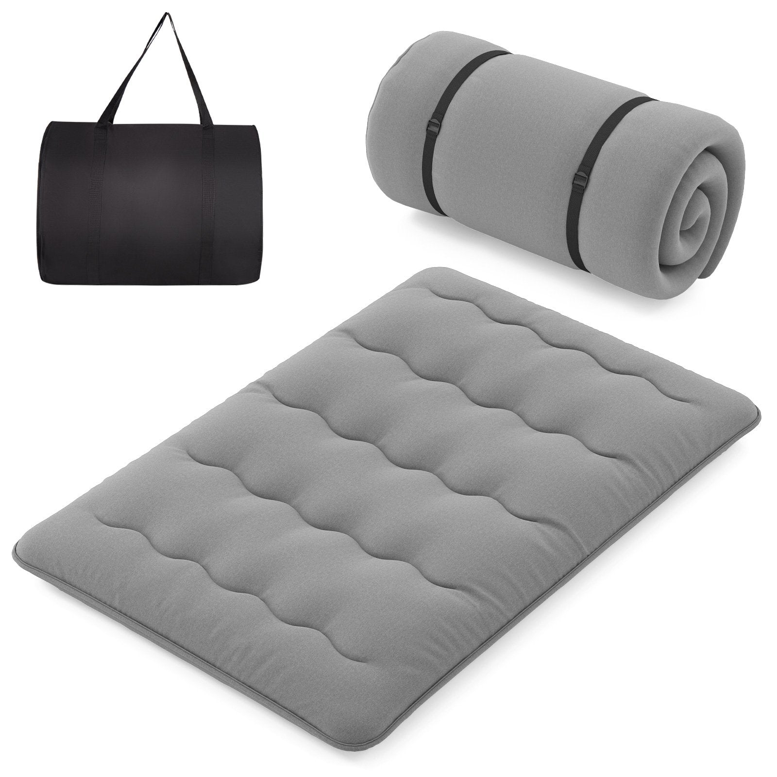 Futon Mattress with Washable Cover and Carry Bag-Full Size, Gray Mattresses   at Gallery Canada