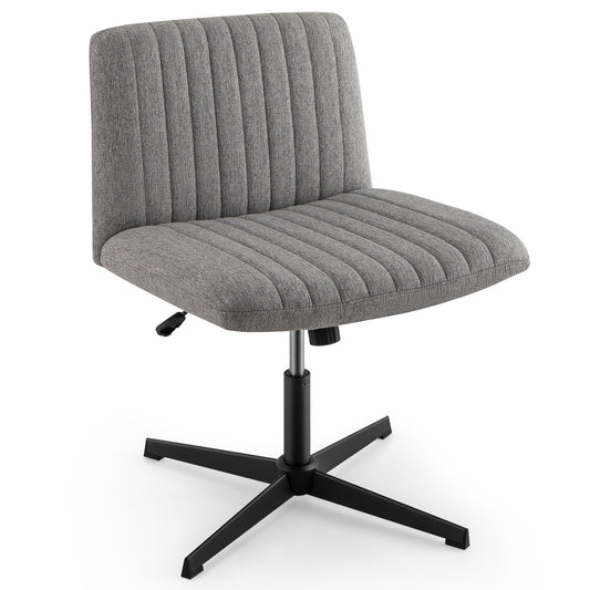 Criss Cross Legged Chair No Wheels 120° Rocking Adjustable Height, Gray Armless Chairs Gray  at Gallery Canada