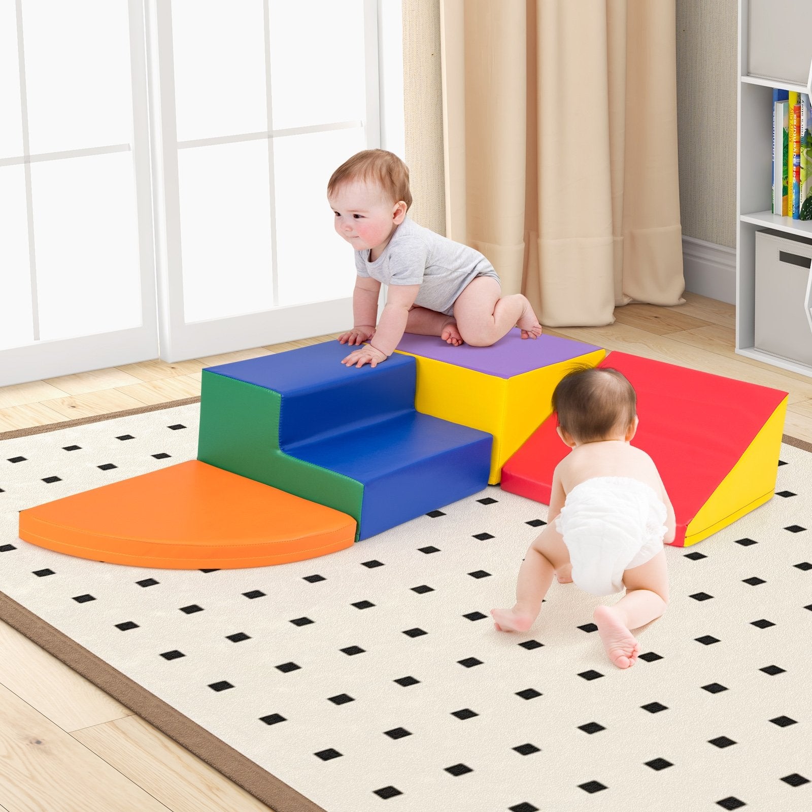 4-Piece Climb and Crawl Foam Block Play Set for Infant Baby, Multicolor Baby Gyms & Playmats   at Gallery Canada