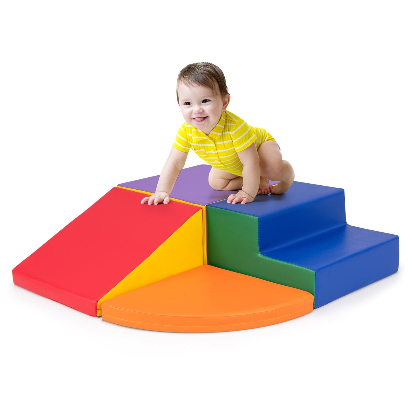 4-Piece Climb and Crawl Foam Block Play Set for Infant Baby, Multicolor Baby Gyms & Playmats   at Gallery Canada