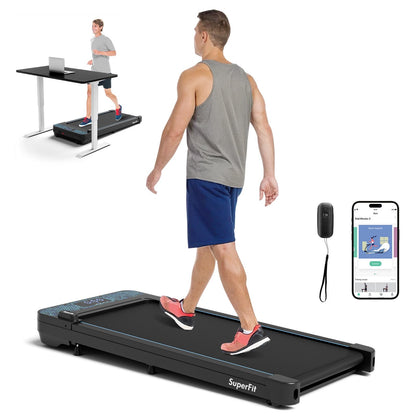 Walking Pad with 300 lbs Weight Capacity and Remote Control for Home, Black Treadmills Black  at Gallery Canada