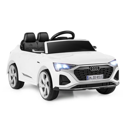 12V Kids Ride on Car Licensed Audi SQ8 with Remote Control and 3 Speeds, White Powered Ride On Toys White  at Gallery Canada