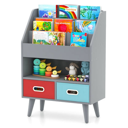 Kids Bookshelf with Open Compartment for Toddlers 3+ Years Old, Gray Kids Storage Gray  at Gallery Canada