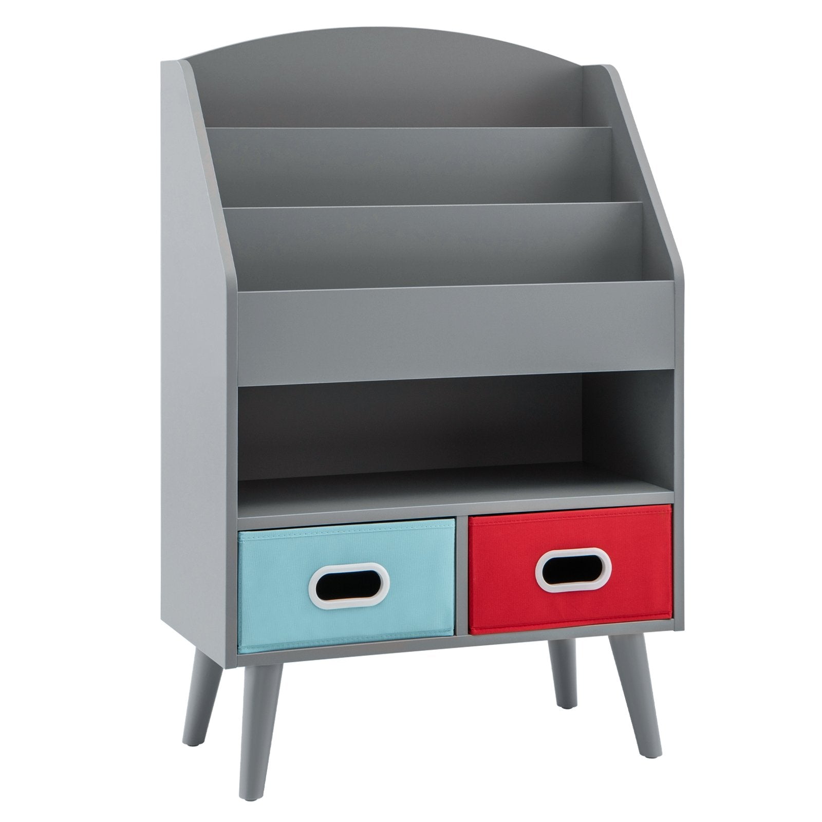 Kids Bookshelf with Open Compartment for Toddlers 3+ Years Old, Gray Kids Storage   at Gallery Canada