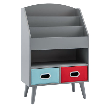 Kids Bookshelf with Open Compartment for Toddlers 3+ Years Old, Gray Kids Storage   at Gallery Canada