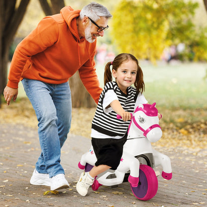 12V Unicorn Ride on Toy with Training Wheels and Horse Riding Mode, Dark Red Powered Ride On Toys   at Gallery Canada