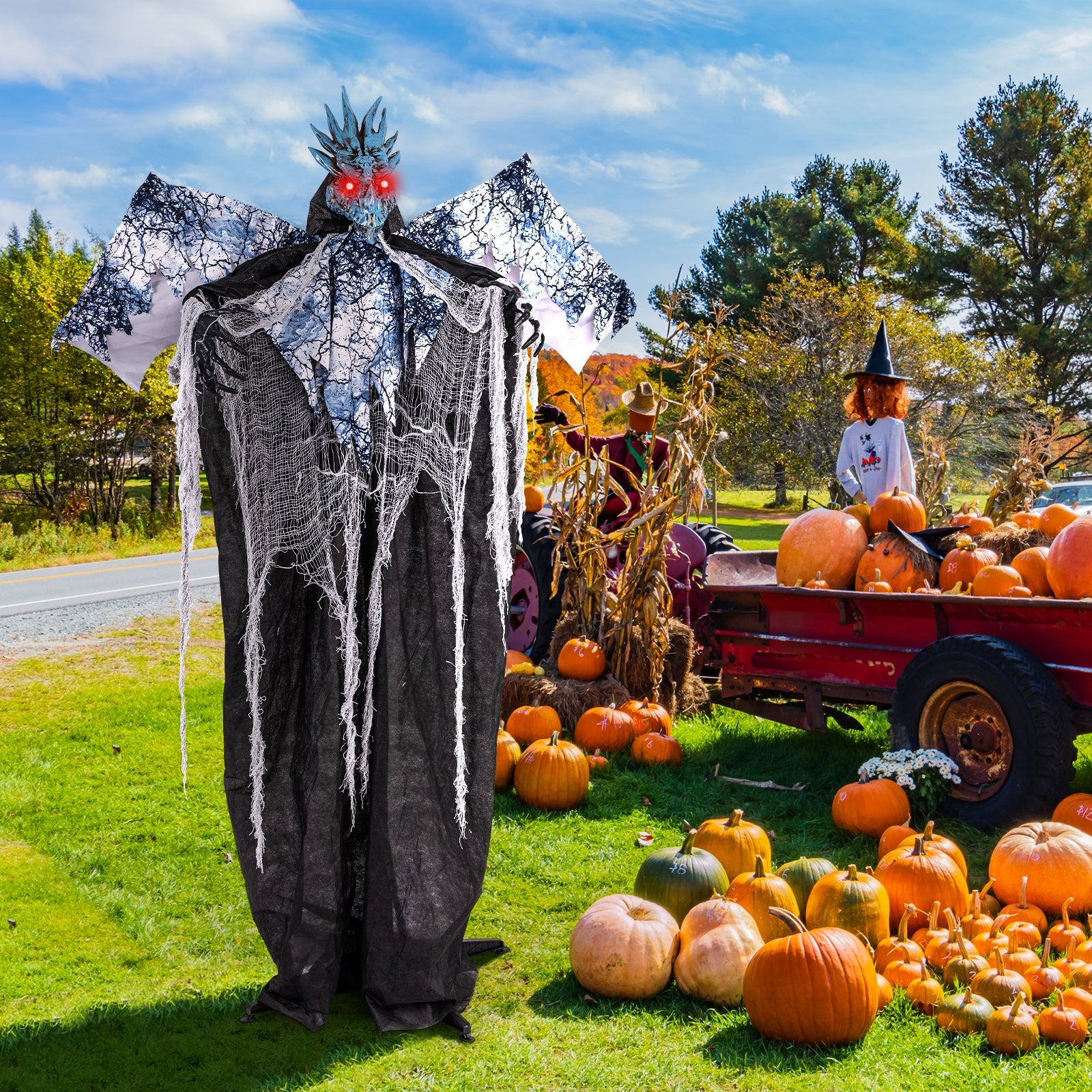 6ft Halloween Animatronic Decoration with Light Up Eyes Posable Wings and Arms Halloween   at Gallery Canada