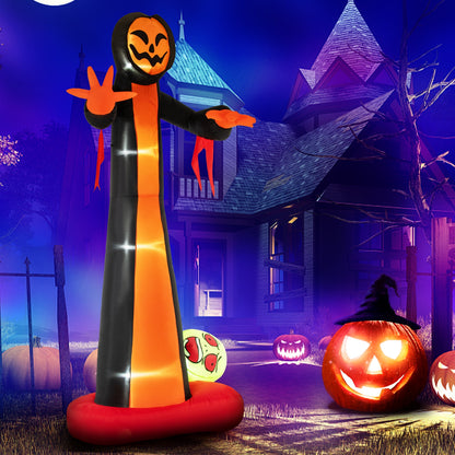 12 Feet Inflatable Grim Reaper Ghost with Built-in LED Lights and Scary Skull, Multicolor Halloween   at Gallery Canada