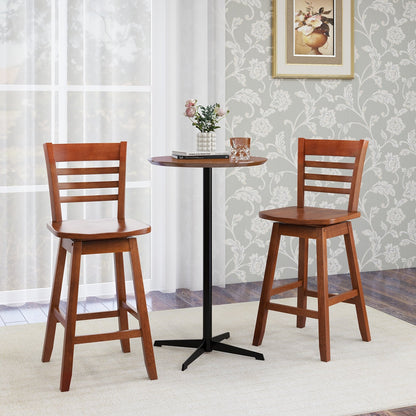 Counter Height Barstools Set of 2/4 with Footrest for Kitchen Island Bar, Walnut Bar Stools   at Gallery Canada