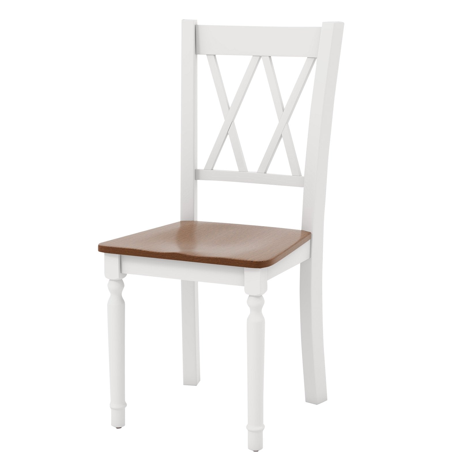 Set of 2 Wooden Farmhouse Kitchen Chairs with Rubber Wood Seat-2 Pieces Dining Chairs   at Gallery Canada