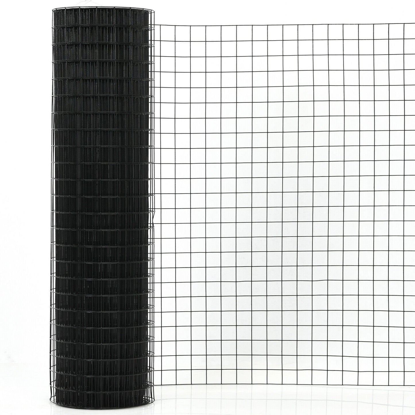 36 x 50 Inch Hardware Cloth 16 Gauge Black Vinyl Coated Welded Wire Mesh 1.5 Inch, Black Decorative Fencing & Flooring   at Gallery Canada