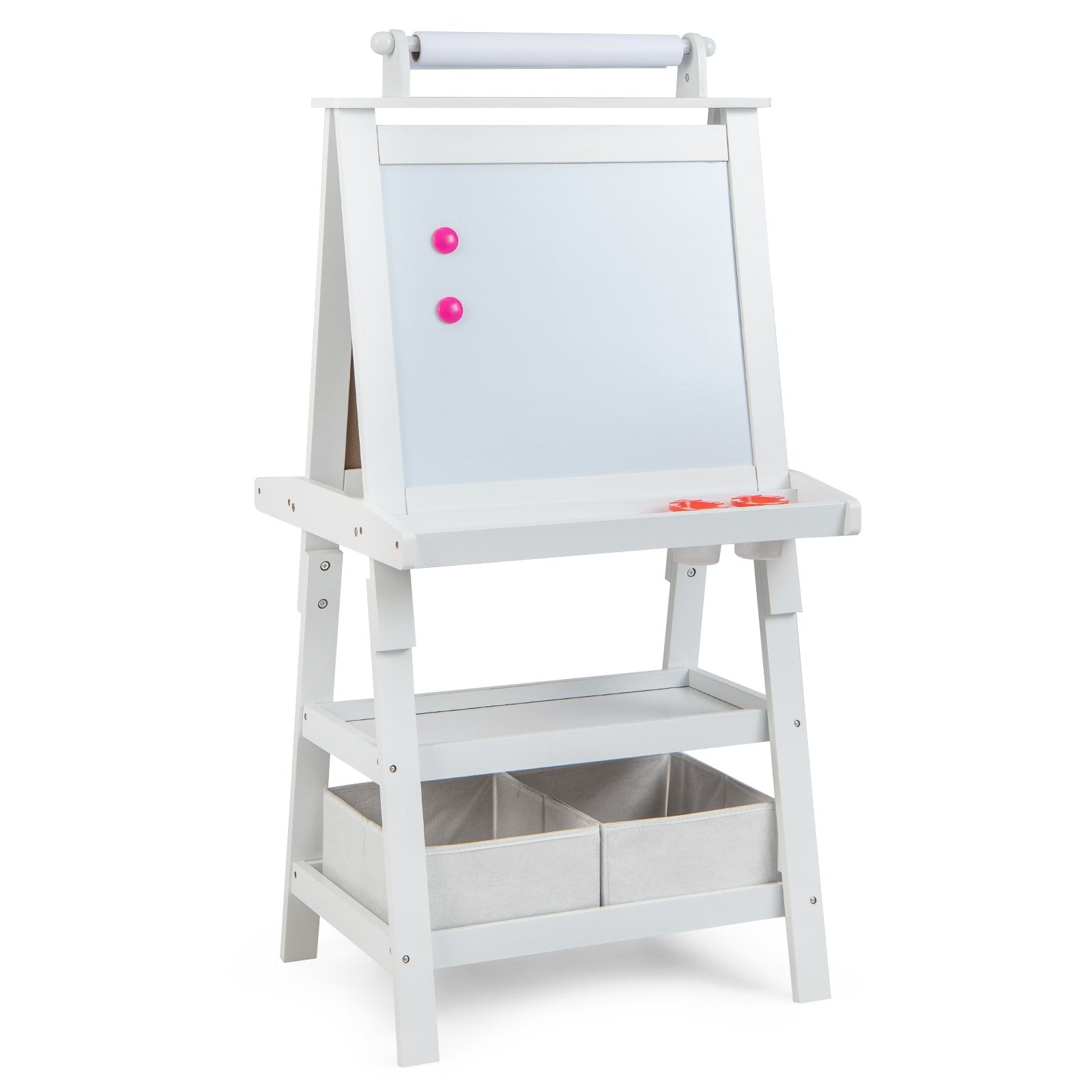 3-in-1 Double-Sided Storage Art Easel, White Art Easels   at Gallery Canada