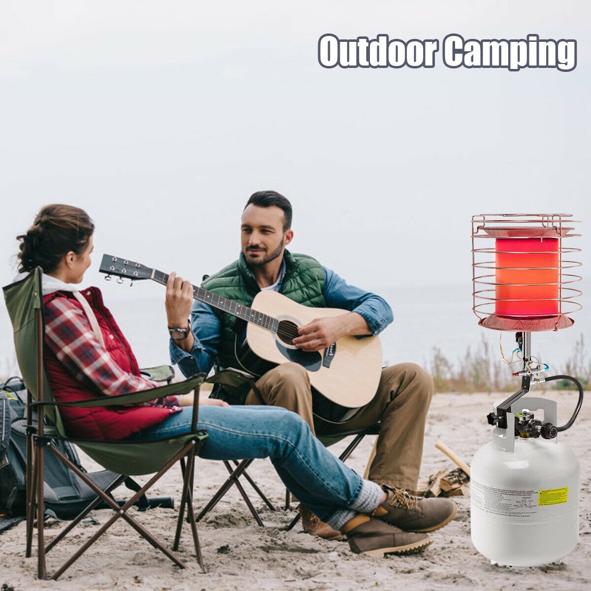 360 Degree Portable Outdoor Camping Tank Top Propane Heater, Silver Patio Heaters   at Gallery Canada