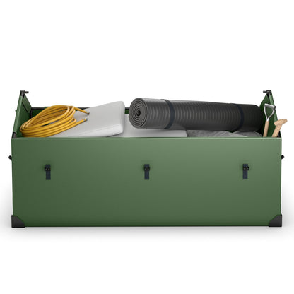 Waterproof Outdoor Storage Box with Ventilated Window  Adjustable Snap, Green Sheds & Outdoor Storage   at Gallery Canada