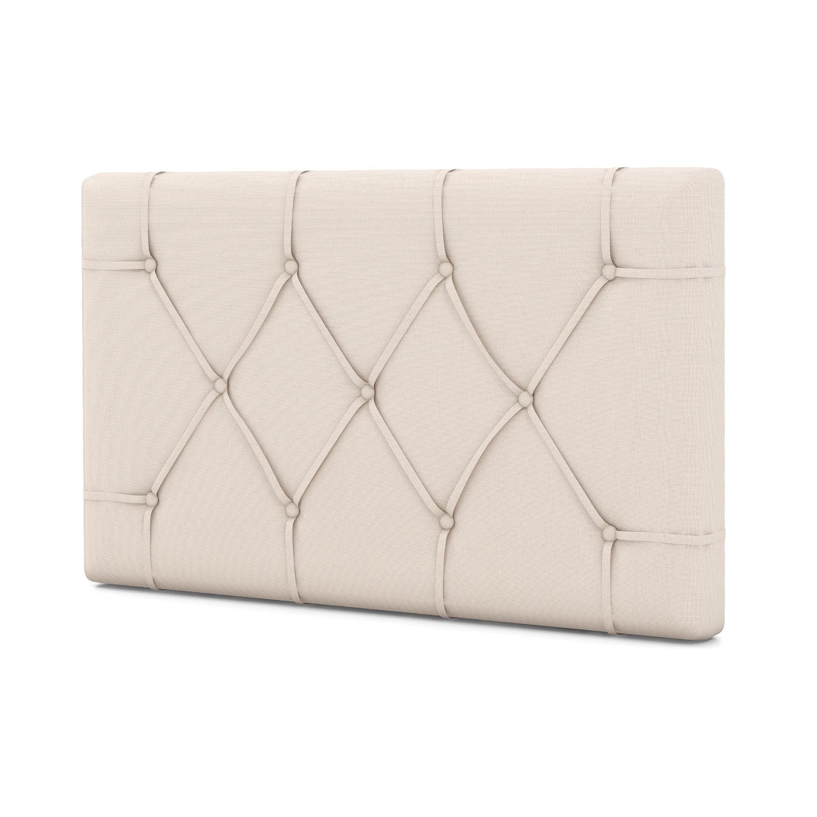 Upholstered Headboard for Twin Size Bed with Fabric Upholstery, Beige Bedding   at Gallery Canada