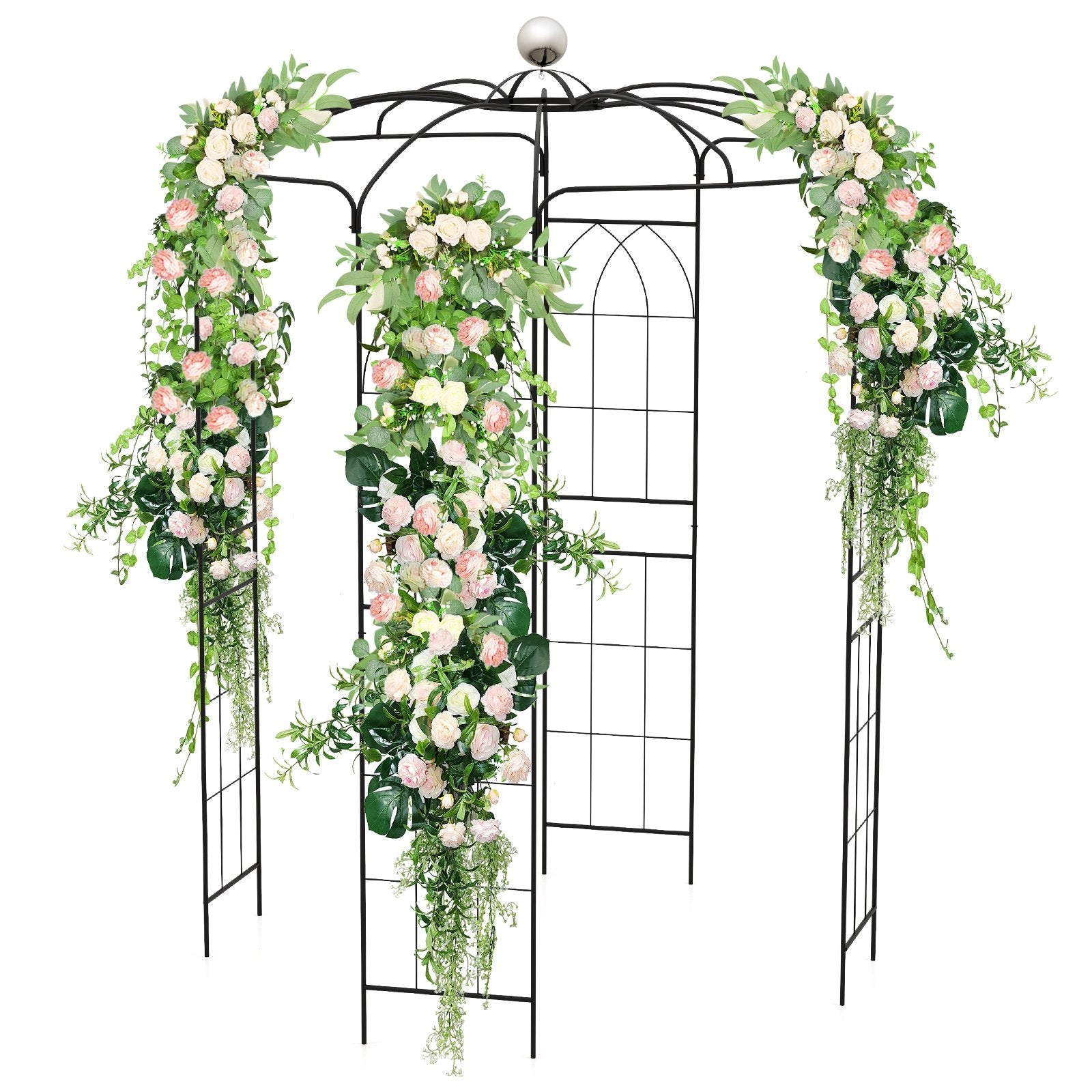 Birdcage Shape Gazebo for Climbing Plants and Wedding Ceremony Decoration, Black Outdoor Decor   at Gallery Canada