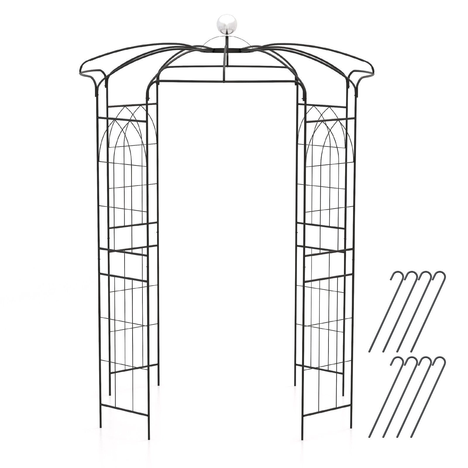 Birdcage Shape Gazebo for Climbing Plants and Wedding Ceremony Decoration, Black Outdoor Decor   at Gallery Canada