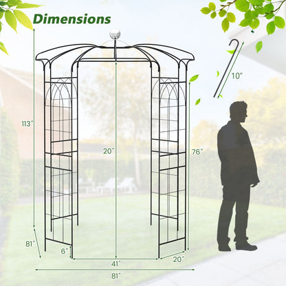 Birdcage Shape Gazebo for Climbing Plants and Wedding Ceremony Decoration, Black Outdoor Decor   at Gallery Canada