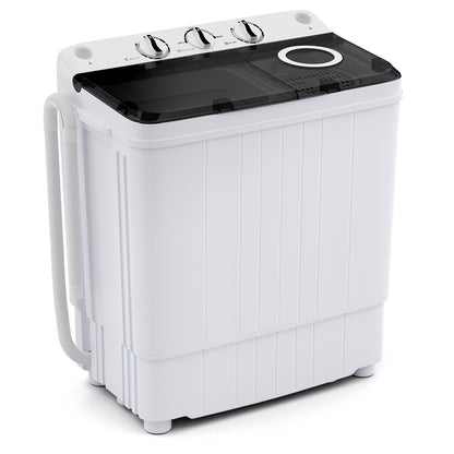 17.6 lbs Portable Washing Machine with Drain Pump, Gray Washing Machines Gray  at Gallery Canada