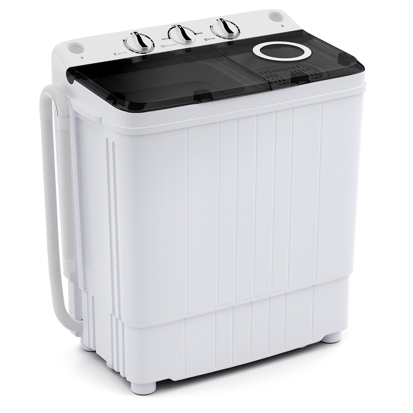 17.6 lbs Portable Washing Machine with Drain Pump, Gray Washing Machines at Gallery Canada