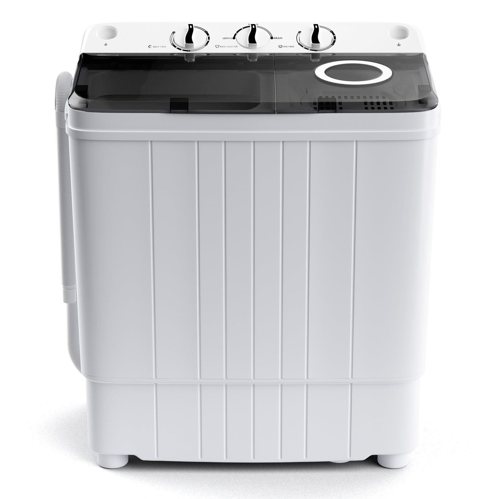 17.6 lbs Portable Washing Machine with Drain Pump, Gray Washing Machines   at Gallery Canada