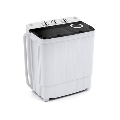 17.6 lbs Portable Washing Machine with Drain Pump, Gray Washing Machines   at Gallery Canada