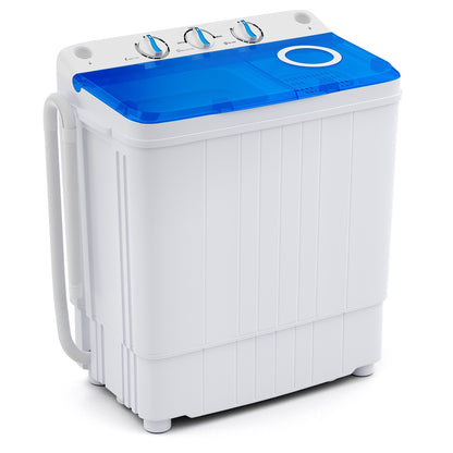 17.6 lbs Portable Washing Machine with Drain Pump, Blue Washing Machines Blue  at Gallery Canada