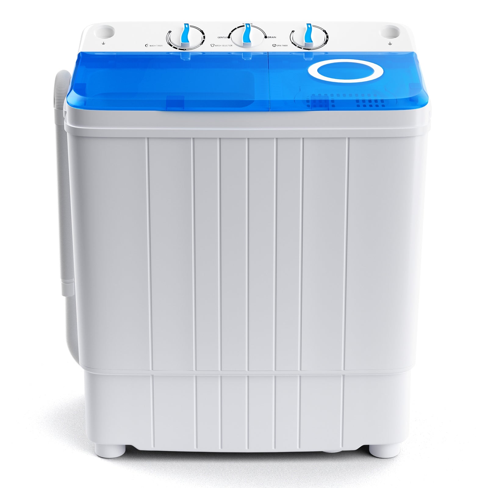 17.6 lbs Portable Washing Machine with Drain Pump, Blue Washing Machines   at Gallery Canada