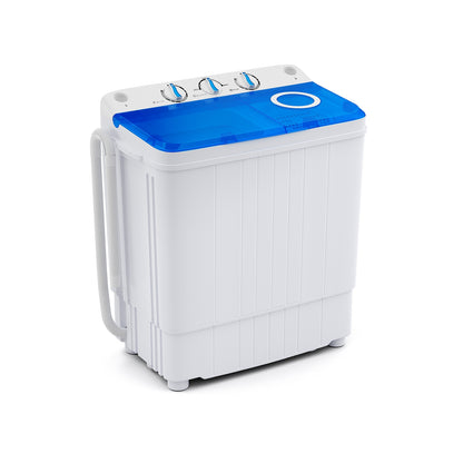 17.6 lbs Portable Washing Machine with Drain Pump, Blue Washing Machines   at Gallery Canada