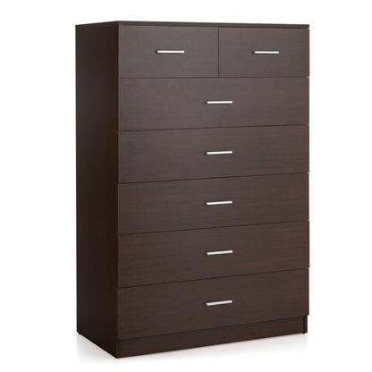 Wooden Chest of Drawers with Anti-toppling Device and Metal Handles, Espresso Cabinets & Chests   at Gallery Canada