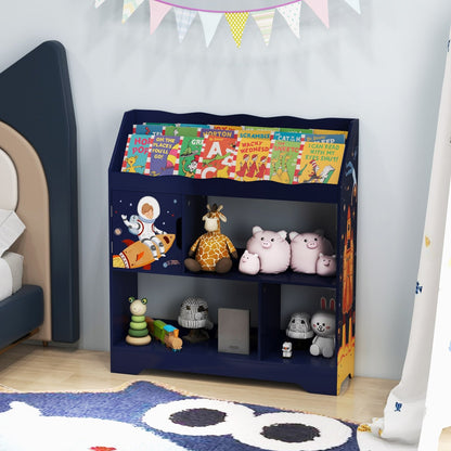 Kids Toy Storage Organizer with Book Shelf and Storage Cabinet, Navy Kids Storage   at Gallery Canada