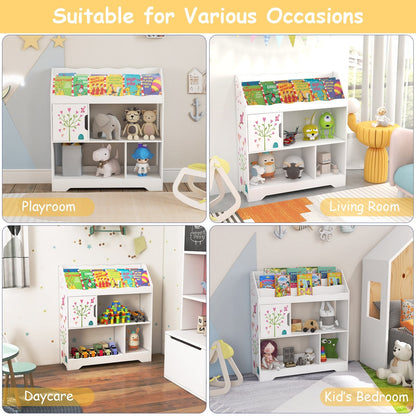 Kids Toy Storage Organizer with Book Shelf and Storage Cabinet, White Kids Storage   at Gallery Canada