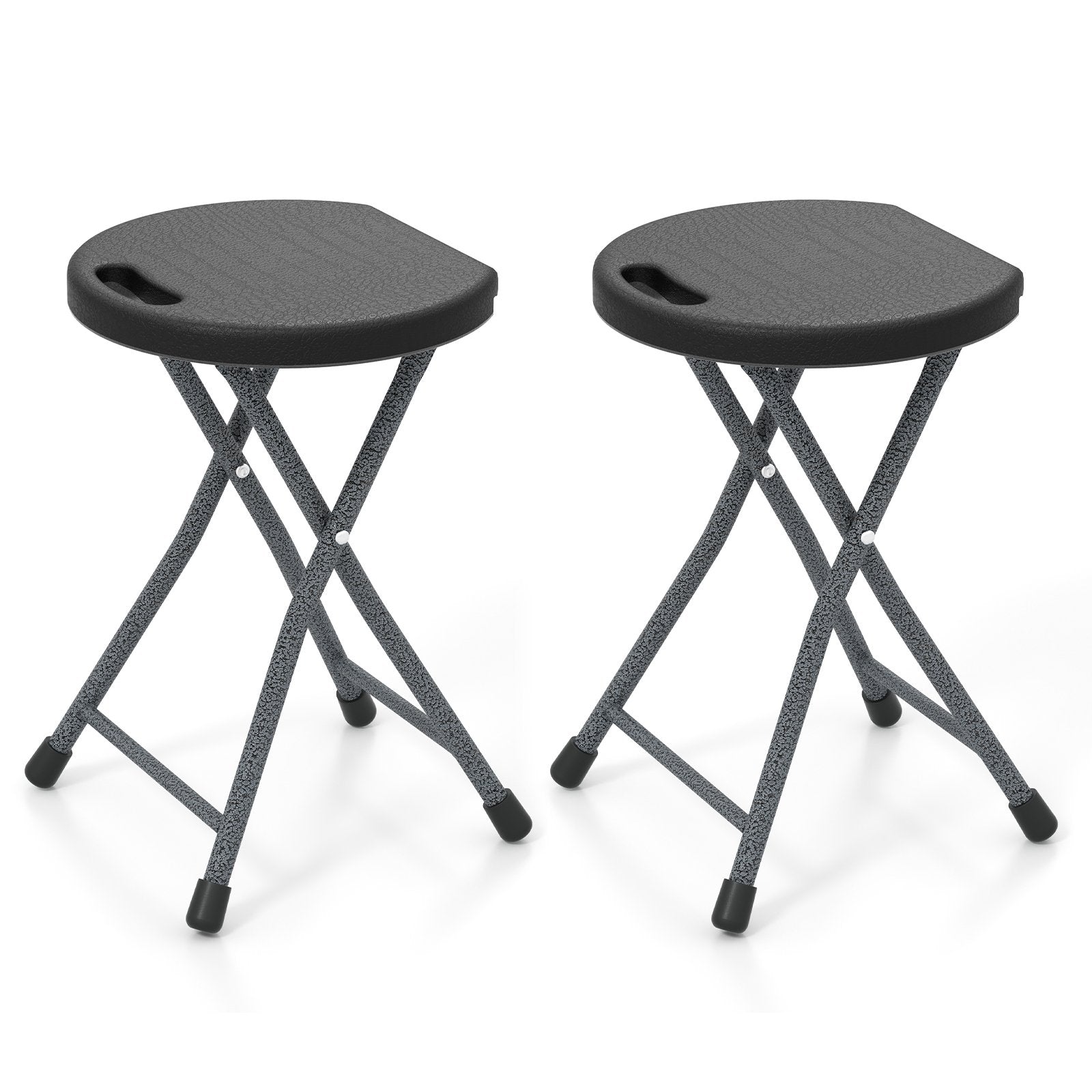 Folding Stool with Built-in Handle for Adults-2 Pieces Camping Furniture   at Gallery Canada