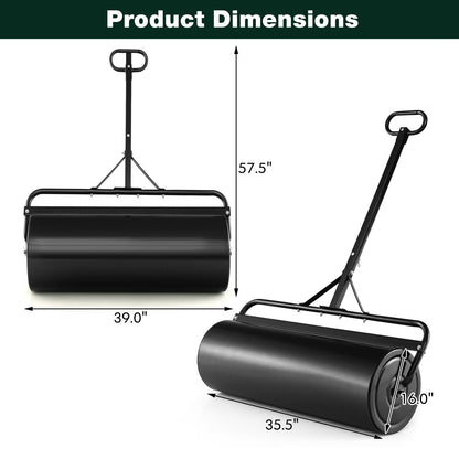 39 Inch Wide Push/Tow Lawn Roller, Black Lawn Care Tools   at Gallery Canada