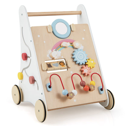 Wooden Baby Walker with Multiple Activities Center for Over 1 Year Old, White Baby Walkers   at Gallery Canada