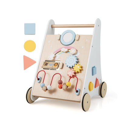 Wooden Baby Walker with Multiple Activities Center for Over 1 Year Old, White Baby Walkers   at Gallery Canada