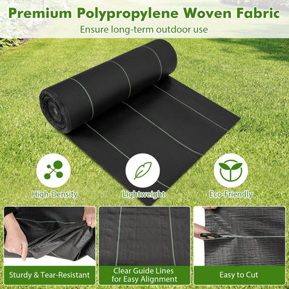 6.5 x 330/4 x 250/6 x 300 Feet Weed Barrier Landscape Fabric-6 ft, Black Garden Tools   at Gallery Canada