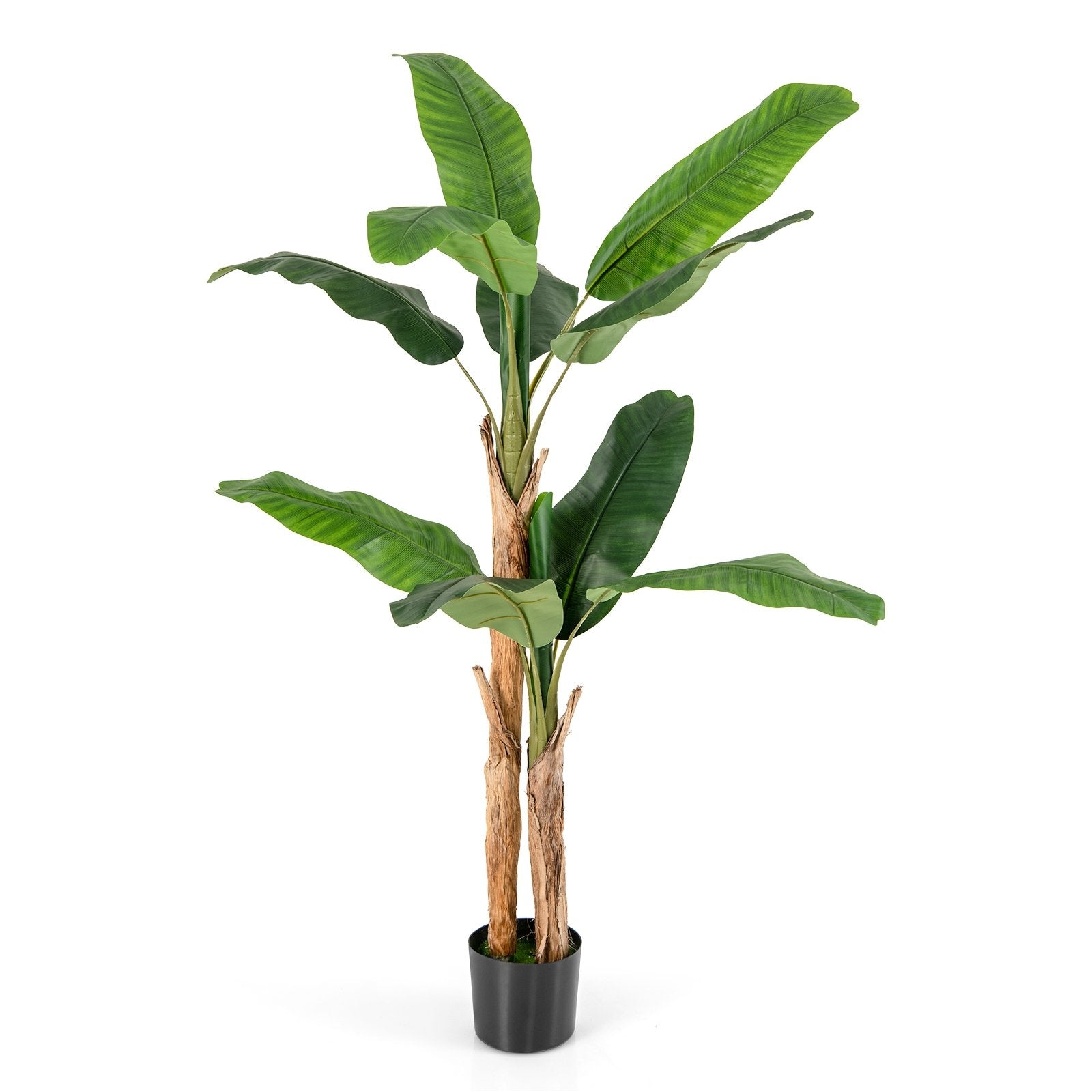 5.5/6.5 Feet Tall Artificial Banana Tree with 10/27 Large Leaves-5.5 ft Faux Plants   at Gallery Canada