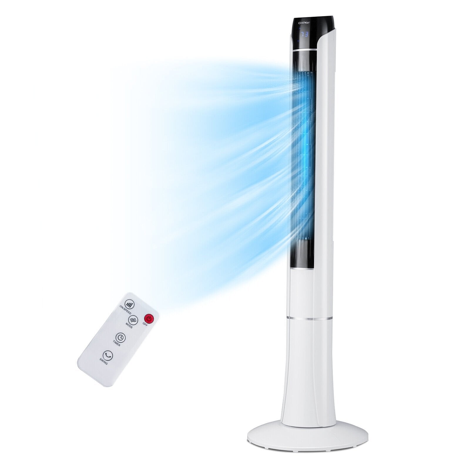 Portable 48 Inches Tower Fan with Remote Control, White Fans   at Gallery Canada