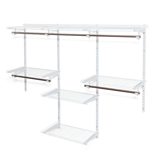 Adjustable Wall Mounted Closet Rack System with Shelf, White Clothing & Closet Storage   at Gallery Canada