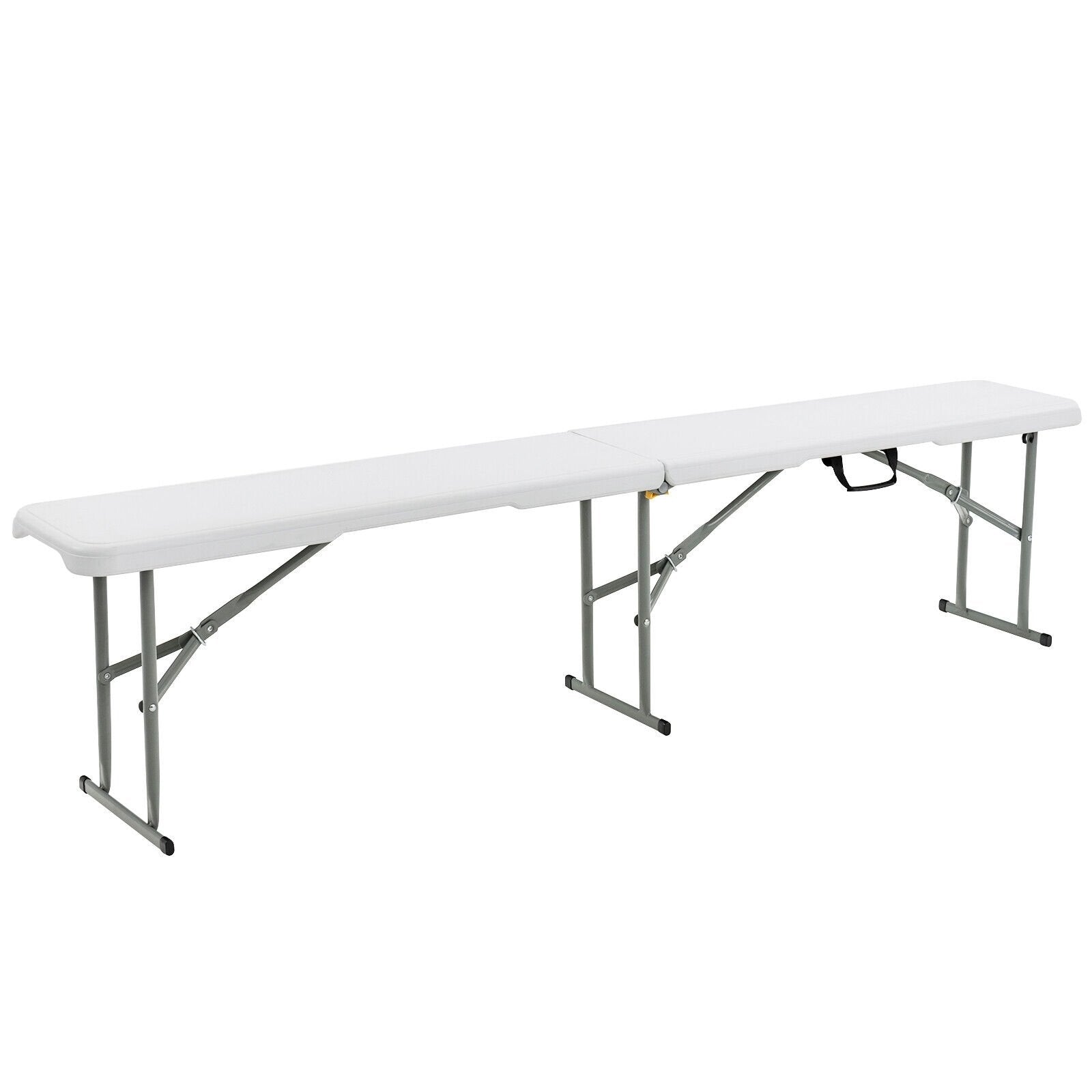 6 Feet Portable Picnic Folding Bench 550 lbs Limited with Carrying Handle, White Camping Furniture   at Gallery Canada