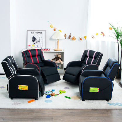 Kids Recliner Chair with Side Pockets and Footrest, White Kids Chairs & Seating   at Gallery Canada