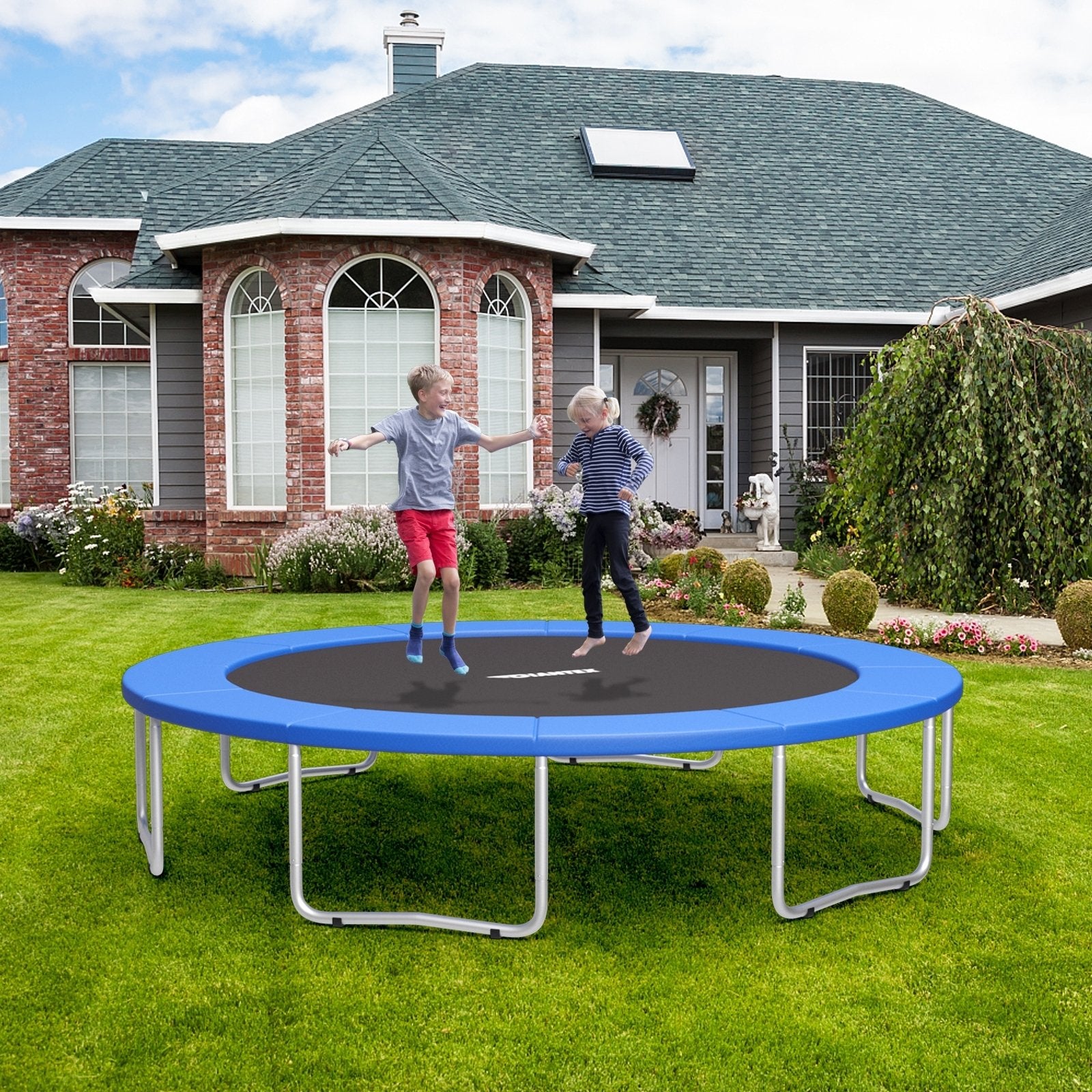 8 Feet Trampoline Spring Safety Cover without Holes, Blue Trampoline Accessories   at Gallery Canada