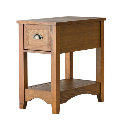 Contemporary Chair Side End Table Compact Table with Drawer Nightstand, Yellow End & Side Tables   at Gallery Canada