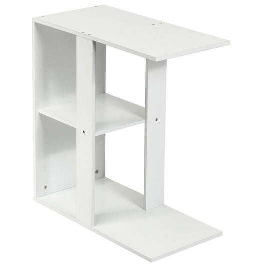 3-Tier Narrow Side Table with Storage Shelf, White End & Side Tables   at Gallery Canada