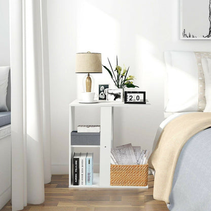 3-Tier Narrow Side Table with Storage Shelf, White End & Side Tables   at Gallery Canada