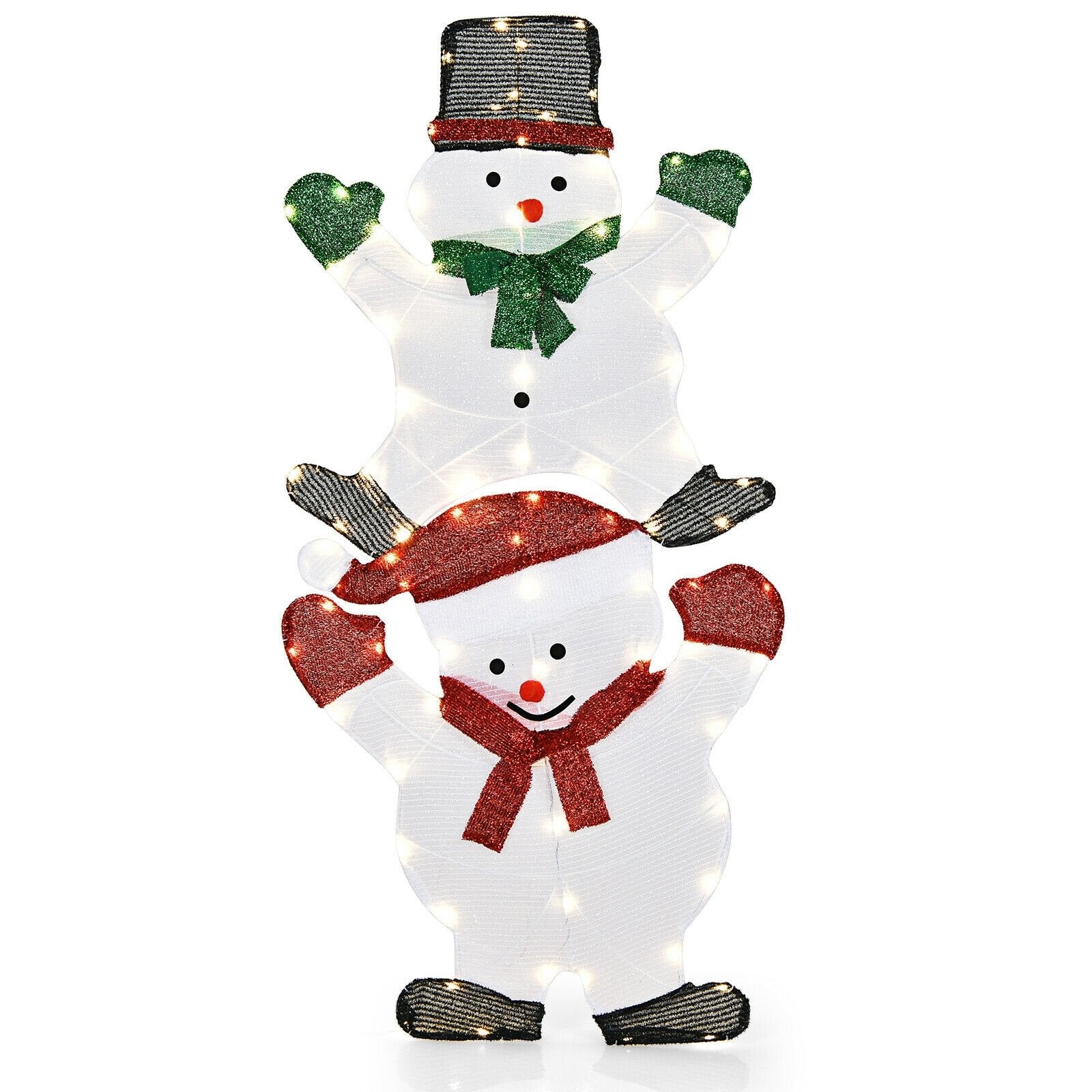 54 Inch Snowman Xmas Decorations with UL Certified Plug, White Christmas Decor & Accessories   at Gallery Canada