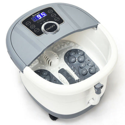 Portable Electric Foot Spa Bath Shiatsu Roller Motorized Massager, Gray Foot Massager   at Gallery Canada