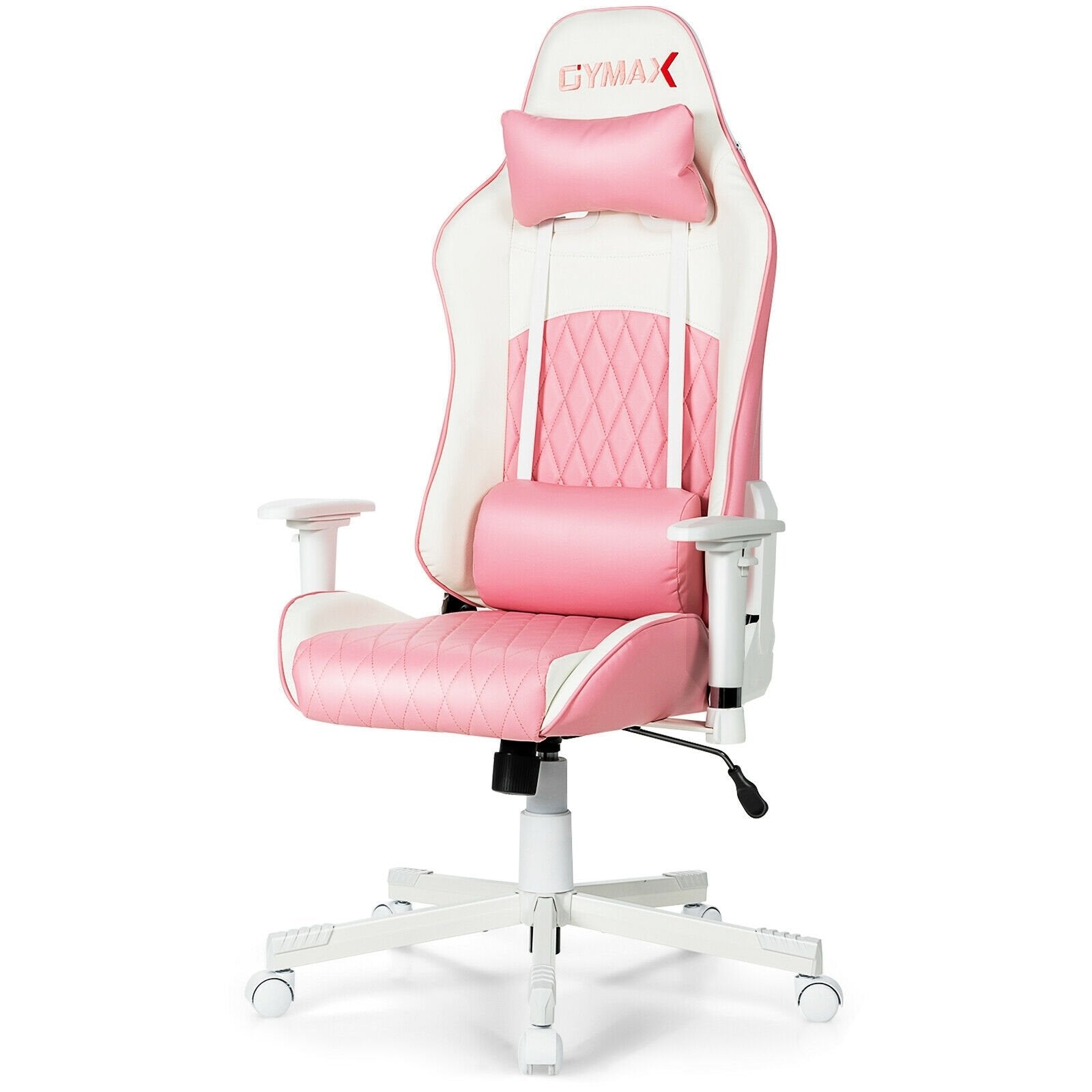 Ergonomic High Back Computer Desk Chair with Headrest and Lumbar Support, Pink Gaming Chairs   at Gallery Canada